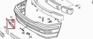 Mercedes-Benz R129 AMG Tow Hook & Bumper Cover HWA1298800105
