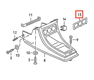 VW Golf Jetta Caddy Mk1 Audi 80 90 Center Console Gauge Blank Cover Trim All Colors 171863267A