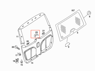 3rd Brake Light Cover Trim – Mercedes W163 ML-Class (All Colors) A1637470087