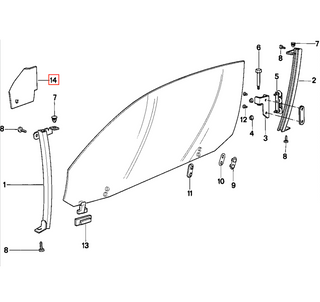 BMW E31 Interior Mirror Cover Trim Left Or Right Black 51321970007 / 51321970008