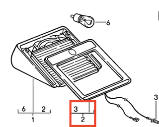 Porsche 911 964 Third Brake Light Frame Black 91163106100