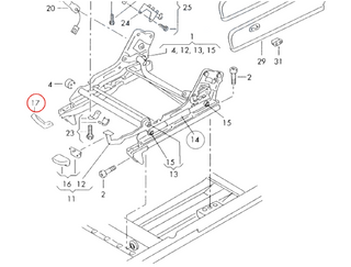 Audi A2 Seat Adjustment Handle Lever – Left or Right | Black | 8Z0882251 / 8Z0882252