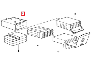 BMW E36 Glovebox Mount Bracket for CD Compartment Black 65141387760