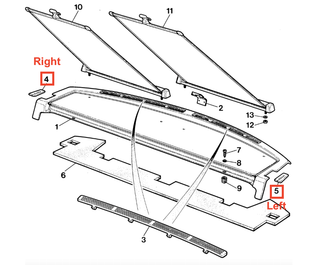 Jaguar XJ6/XJ40 Rear Seat Belt Cover Left Or Right All Colors BDC5480 / BDC5481