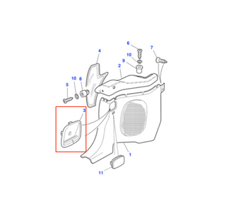 Jaguar XK8 X100 Shoulder Rear Seat Belt Escutcheon All Color GJA2487BA