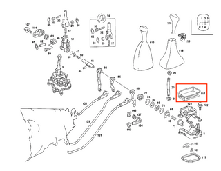 Manual Shifter Frame & Boot – Mercedes 190 W201 (Black, A2012670740)
