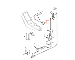 Porsche 911 964 993 Door Lock Opening Rod Black 96453757100