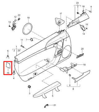 Porsche 911 997 Cayman Boxter Door Panel Upper End Trim Cap Left Or Right 99755568300 / 9975556400