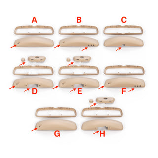 Mercedes-Benz R129 A124 Rear-view Mirror Cover ‚Äì Complete (Frame & Shell) Version F
